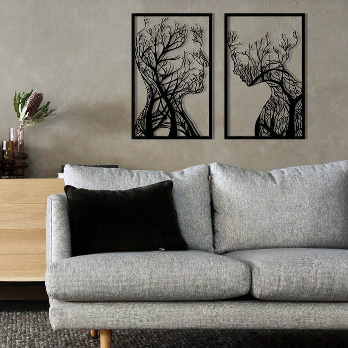 Wallity Lutuf Accesorio Decorativo de Pared de Metal Negro